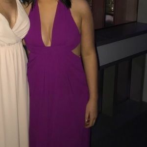 Maxi dress with low v and open back